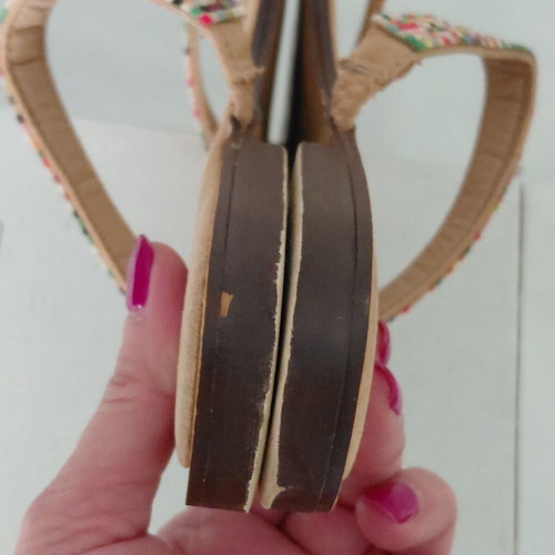 Sfera flat sandals like new with colorful stones, size 40