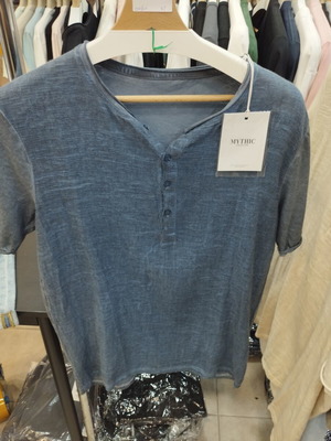 Men's Linen Shirt Blue Sizes M-3XL New