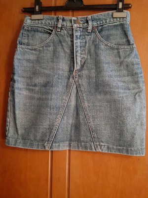 Τζην φούστα Americanino μεταχειρισμένη, vintage 80s, μπλε, μέγεθος S
