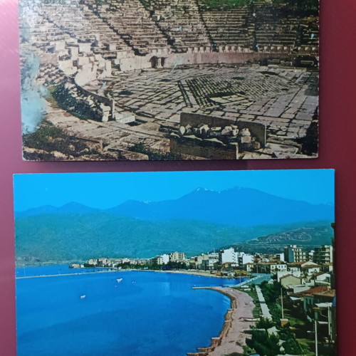 Lot of used tourist postcards from Greece