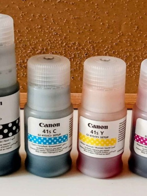 Canon Printer Ink Set GI-41 PGBK Black 70 ml and C/M/Y 40 ml each new