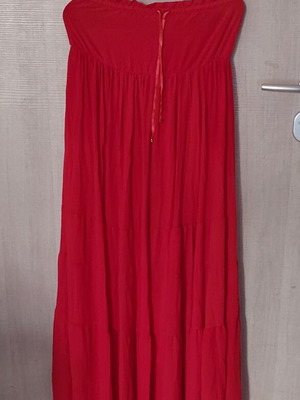 Imperial maxi dress strapless coral size Large like new