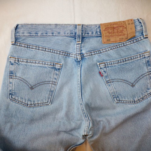 Levi`s Jeans 501 original W29 L32 used, made in USA, 1980s