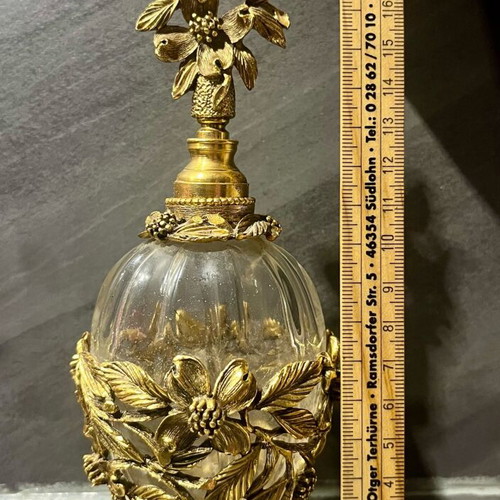Vintage Matson perfume bottle used, Hollywood Regency style