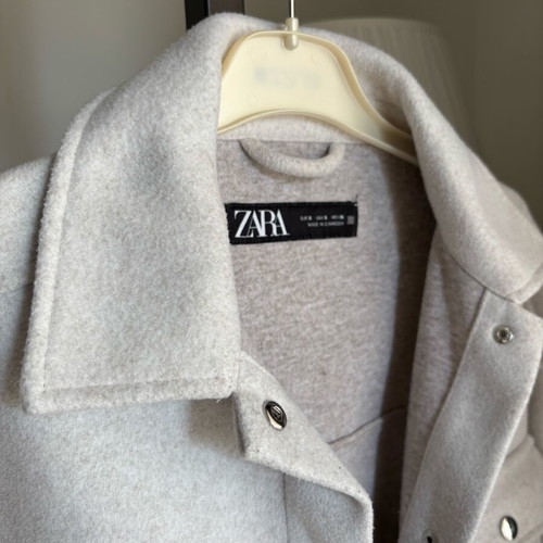 Zara oversized jacket used, grey, size small