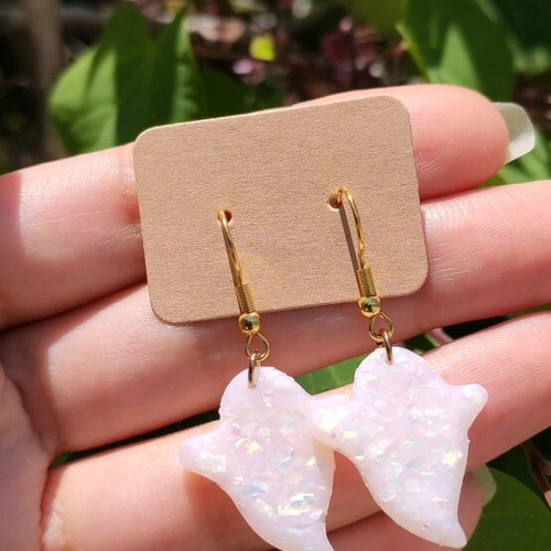 Handmade ghost earrings new polymer clay