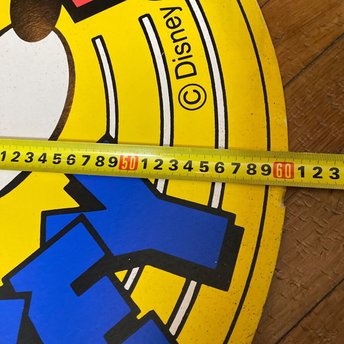 Mickey Mouse sign used, hard cardboard
