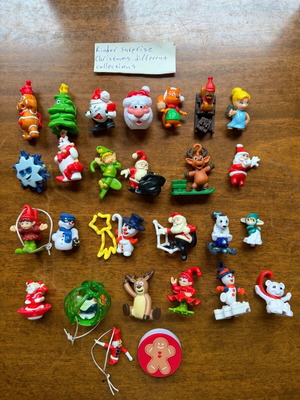 Kinder Surprise Christmas edition figures used, pack of 26
