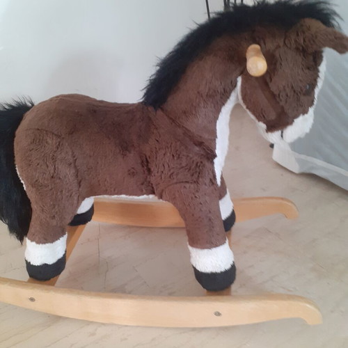 Trudi Rocking Horse with Wooden Base like new, Italian made