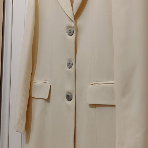Vintage pastel yellow coat and skirt set, like new, Insolito Collection