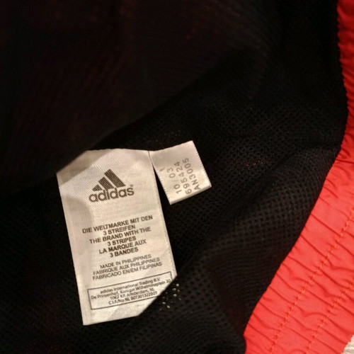 Adidas vintage jacket used, red with black panels