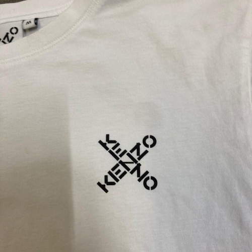 Kenzo Paris T-shirt M white with logo on chest