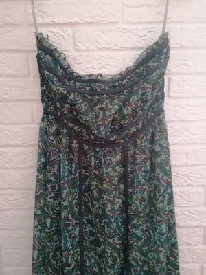 Stradivarious boho maxi dress like new, size Medium, green