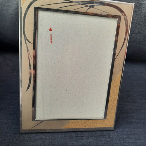 Photo frame set like new with decorative gold-silver motif