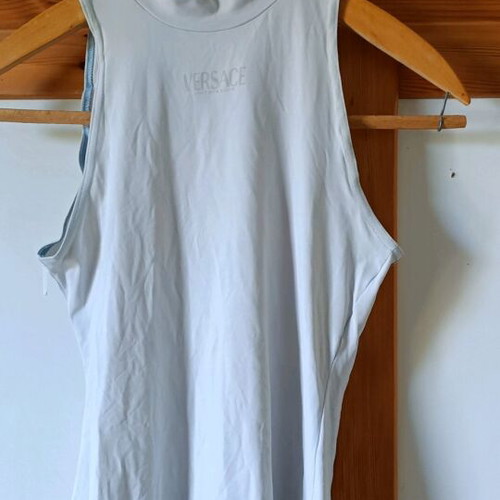 Versace top used, soft light blue