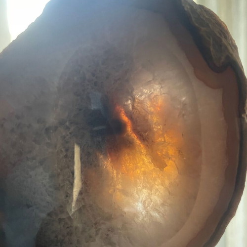 Agate Geode Ashtray used with natural translucency