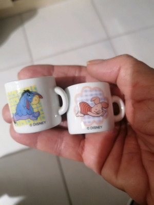Toy used, 2 small porcelain collectible Disney cups