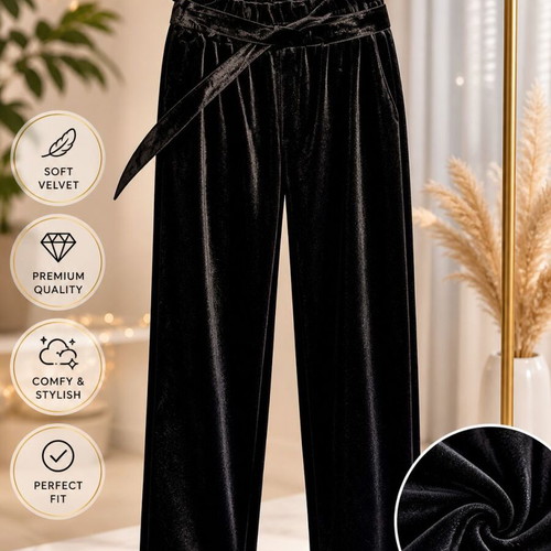 Velvet pants used size S with belt black