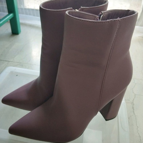 Synthetic leather boots size 38 like new, pink