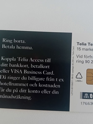 Sweden Phone Card like new, rare