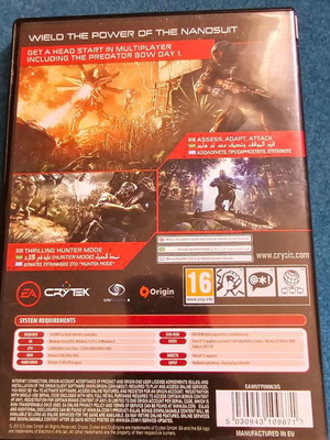 Crysis 3 PC used, hard copy