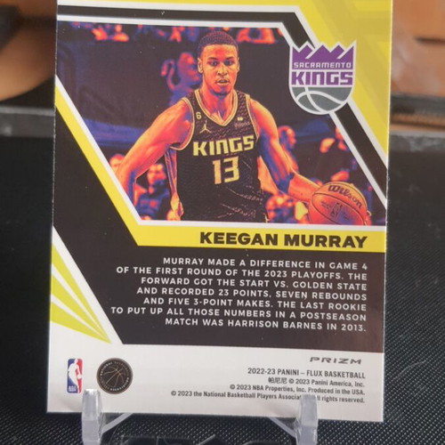 2022-23 Panini Flux Keegan Murray #228 Rookie Red Ice Prizm card like new