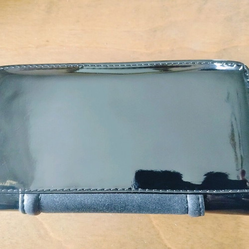 Eslee patent leather wallet new, black with multiple compartments