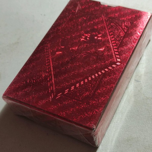 Red plastic waterproof non-slip playing cards new