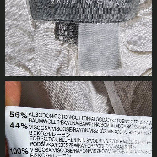 Zara jacket with flattering cut and belt like new, beige