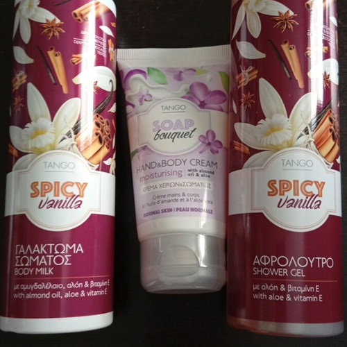 Gift box shower gel, hand cream and body milk new