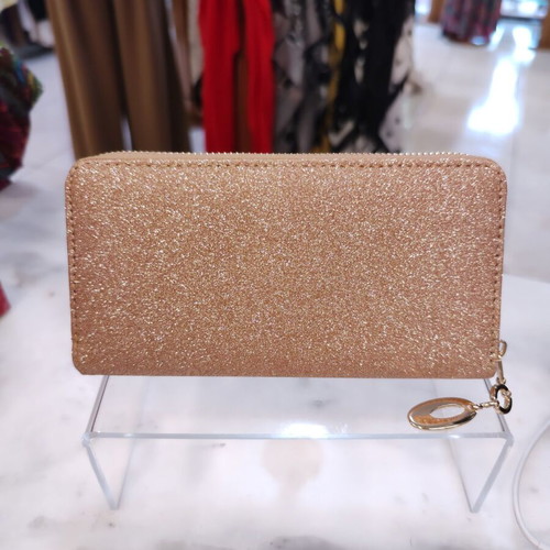 Bronze Glitter Starlight women's wallet new, brown gold