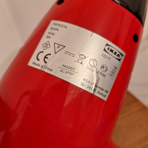 IKEA Sprida projector lamp designed by David Wahl in retro space age style