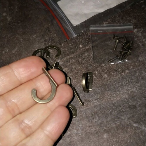 Small antique alloy hooks pack of 10, new