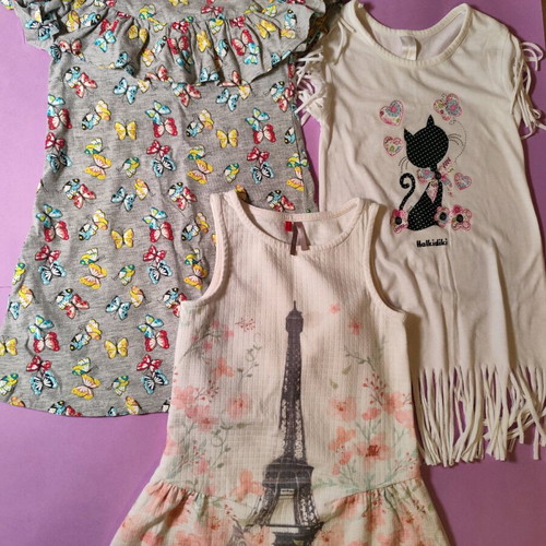 Summer dresses pack of 3 like new, sizes 98-104