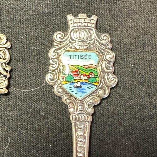 Souvenir spoons used, set of 3 European cities