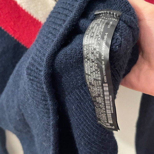 Zara sweater used, size M, white and red