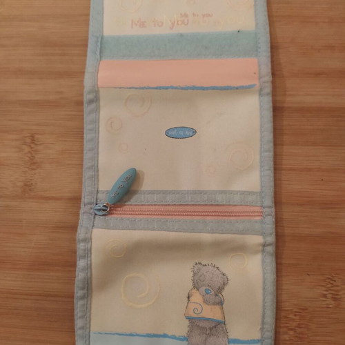 Me to You Tatty Teddy wallet like new, white-cream and turquoise