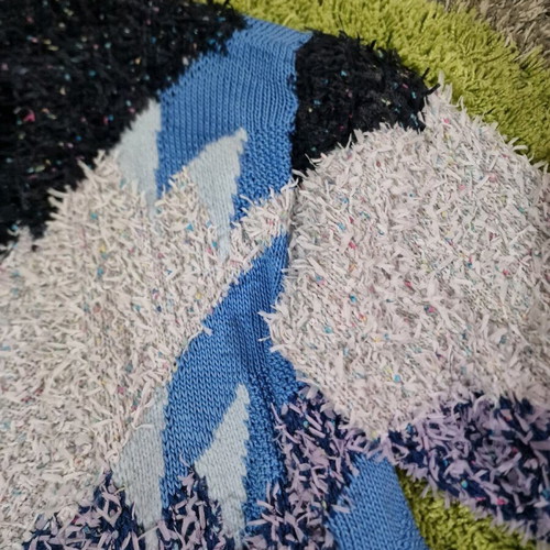 Vintage women's cardigan new, size M/L, blue and pink