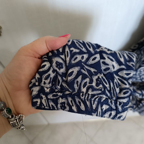 Hollister jumpsuit like new, 100% viscose, white and blue, XXL