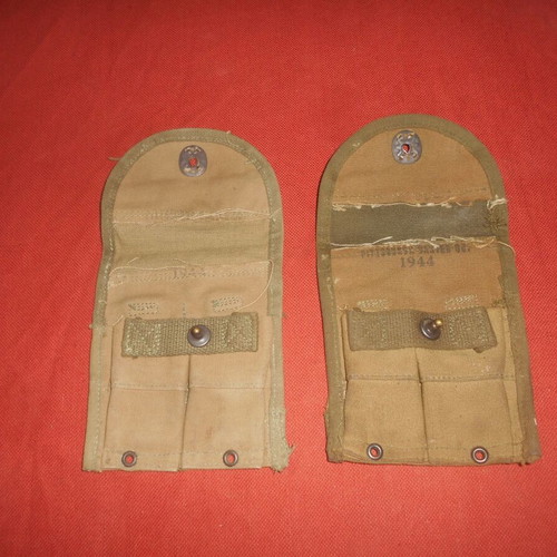 Cannabis waist pouches U.S. Army 1944 used, set of 2