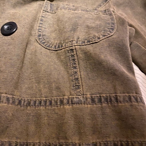Sisley denim jacket like new, classic brown fitted