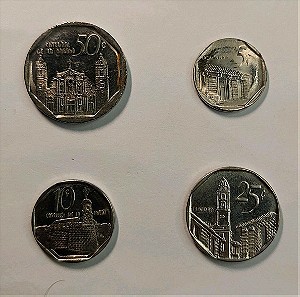 4 νομίσματα Κούβας,τιμή πακέτο.