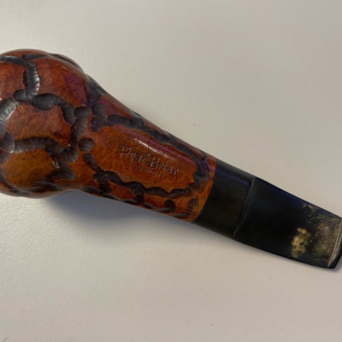 Vintage carved Real Briar smoking pipe used