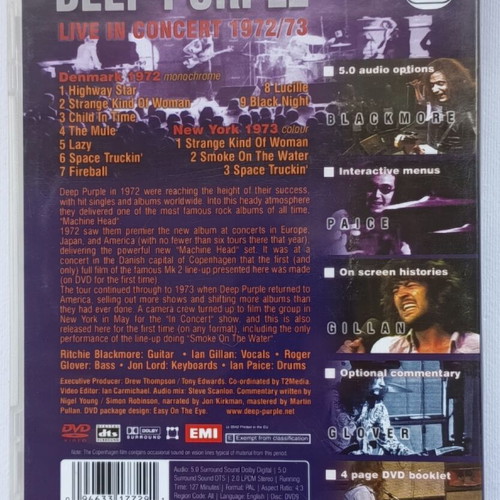 Deep Purple Live in Concert 72/73 DVD