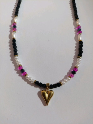 Necklace 555 new, black