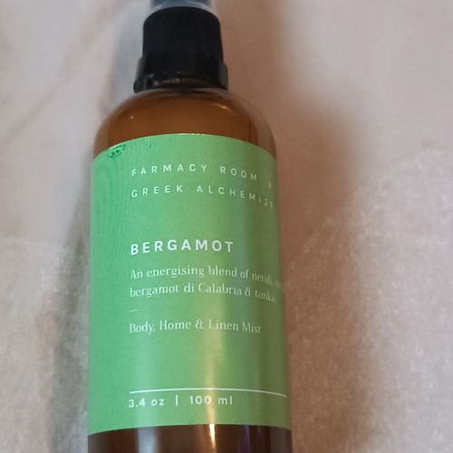 Greekalchemist Linen & Home Spray new with bergamot and neroli scent