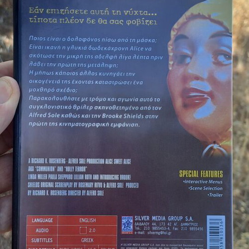 Alice Sweet Alice DVD used, thriller horror with subtitles