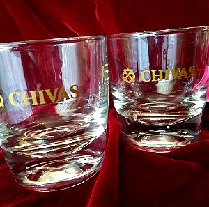 Δύο Μεγάλα Ποτήρια Ουίσκι CHIVAS