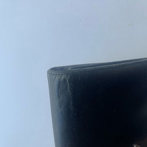 Prada wallet used black, men's model