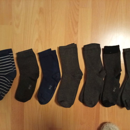 Boys' socks used, pack of 7 pairs size 40